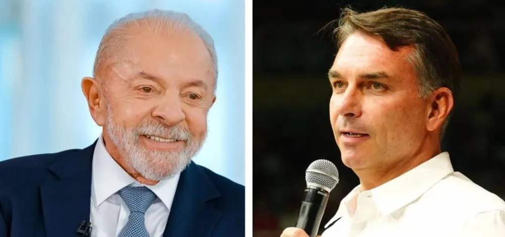 Foto: Lula Oficial e Charles Vieira/Campanha Flávio Bolsonaro