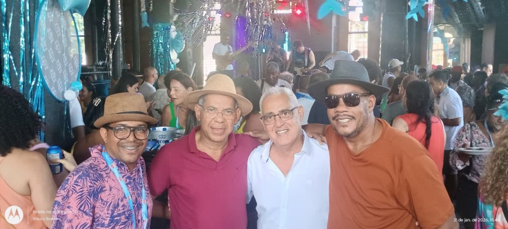 Luiz Santos, jornalista Ricardo Bial e o empresário Nivaldo Vieira