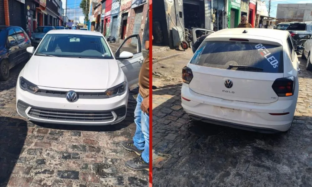 Suspeito de série de assaltos é preso com carro sem placa em Feira de Santana