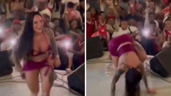 Vídeo: Atriz pornô dança sem calcinha em escola de samba, leva homens à loucura e mulheres se revoltam